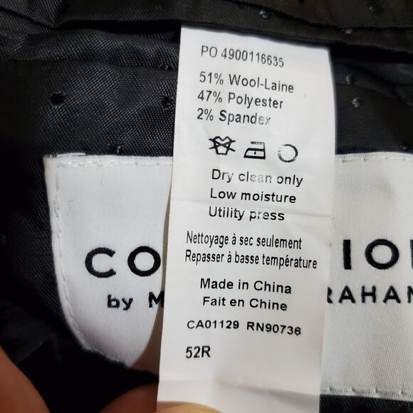 Michael Strahan Men's 52R Black 2-Button Blazer Classic Formal - Picture 5 of 5